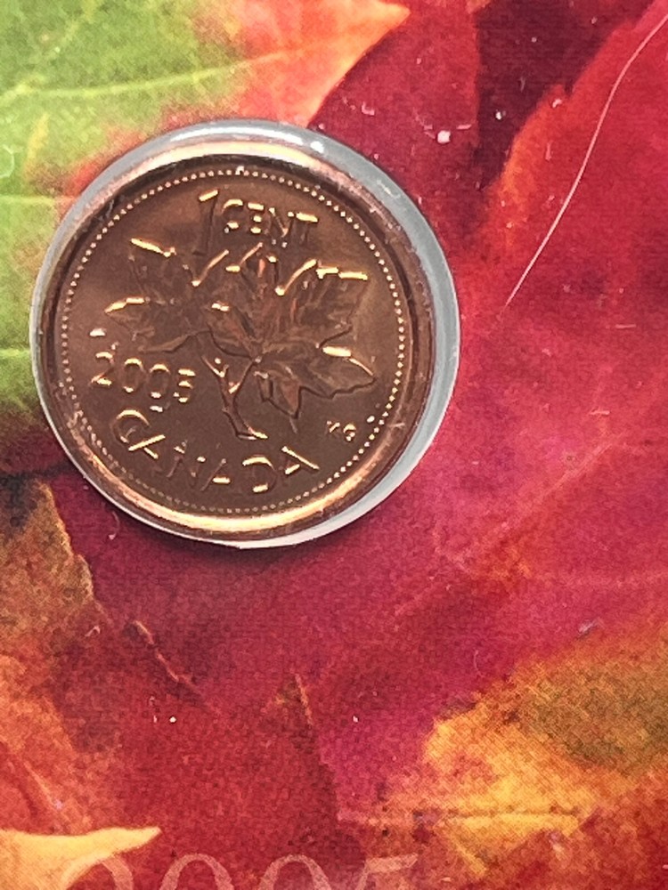 2005 Canada Official First Day 1 Cent Coin