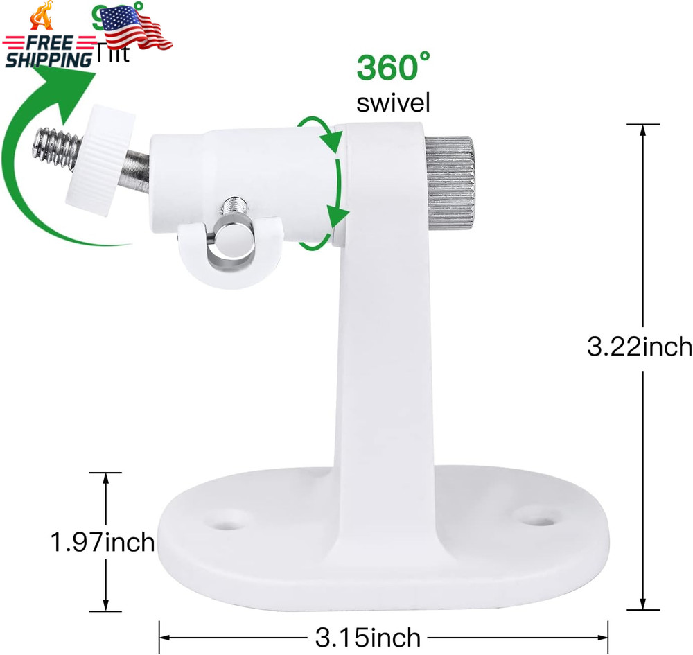 2Pack Adjustable Security Wall Mount Bracket for Google Nest Cam Outdoor or Indo