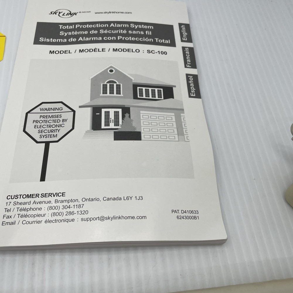 SKYLINK Wireless Alarm System Model SC-001 Panel Used