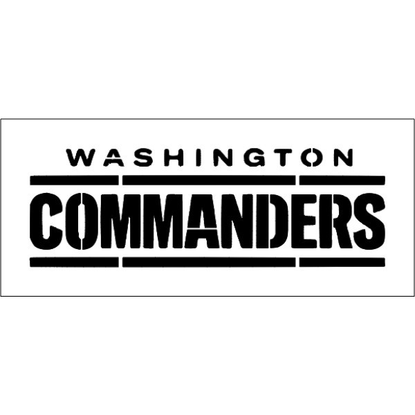 4"x10" Clear Plastic Stencil - Washington Commanders (SX213)*****