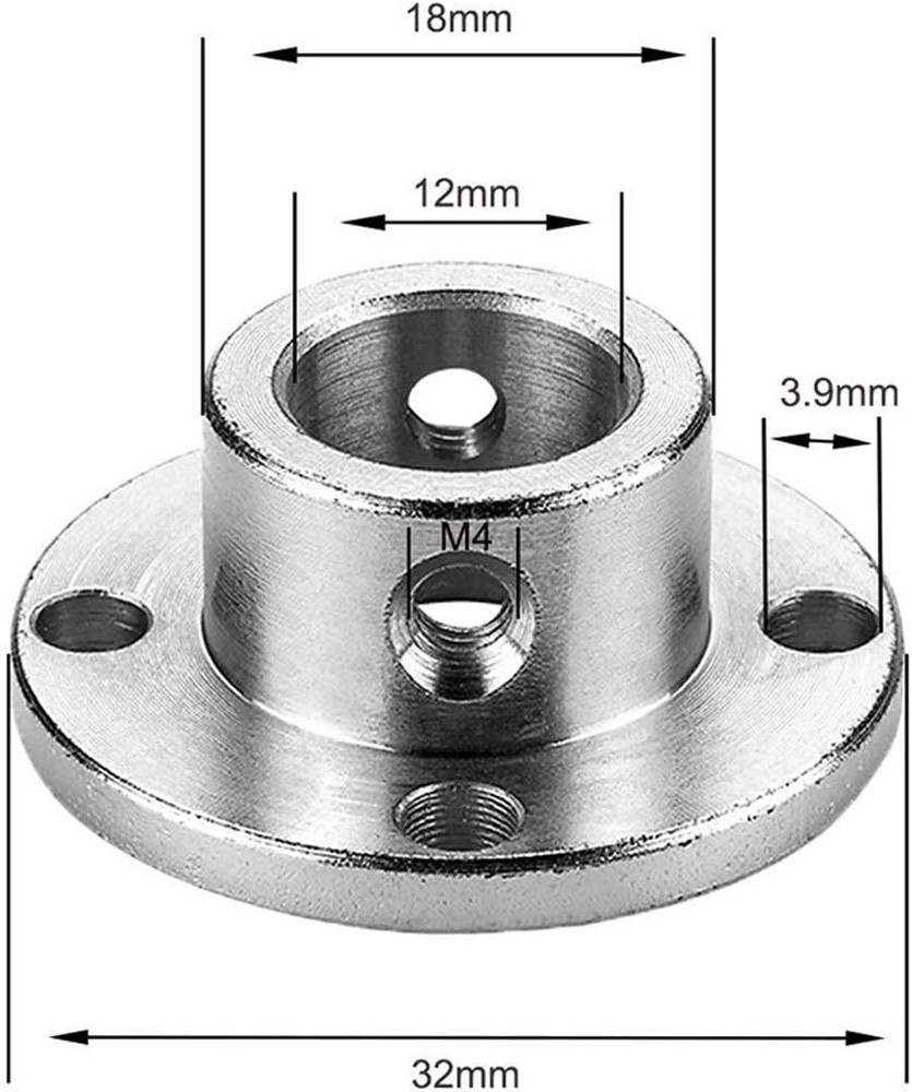 4Pcs 12Mm Flange Coupling Connector, Rigid Guide Model Coupler Accessory, Shaft