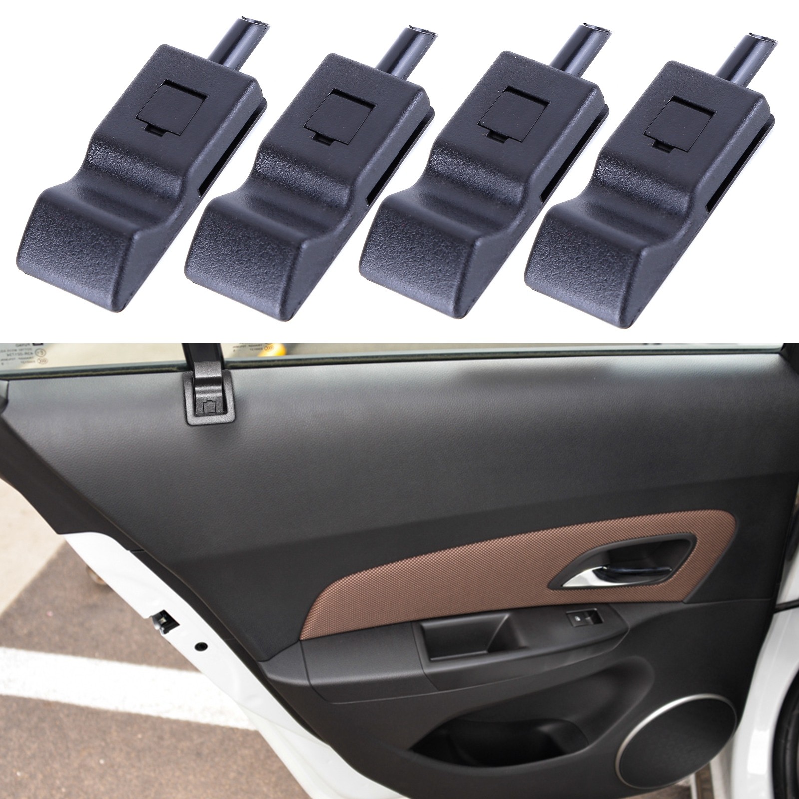 15844616 Door Lock Knobs Front/Rear Ebony For Chevy/GMC Silverado/Sierra 07-2013