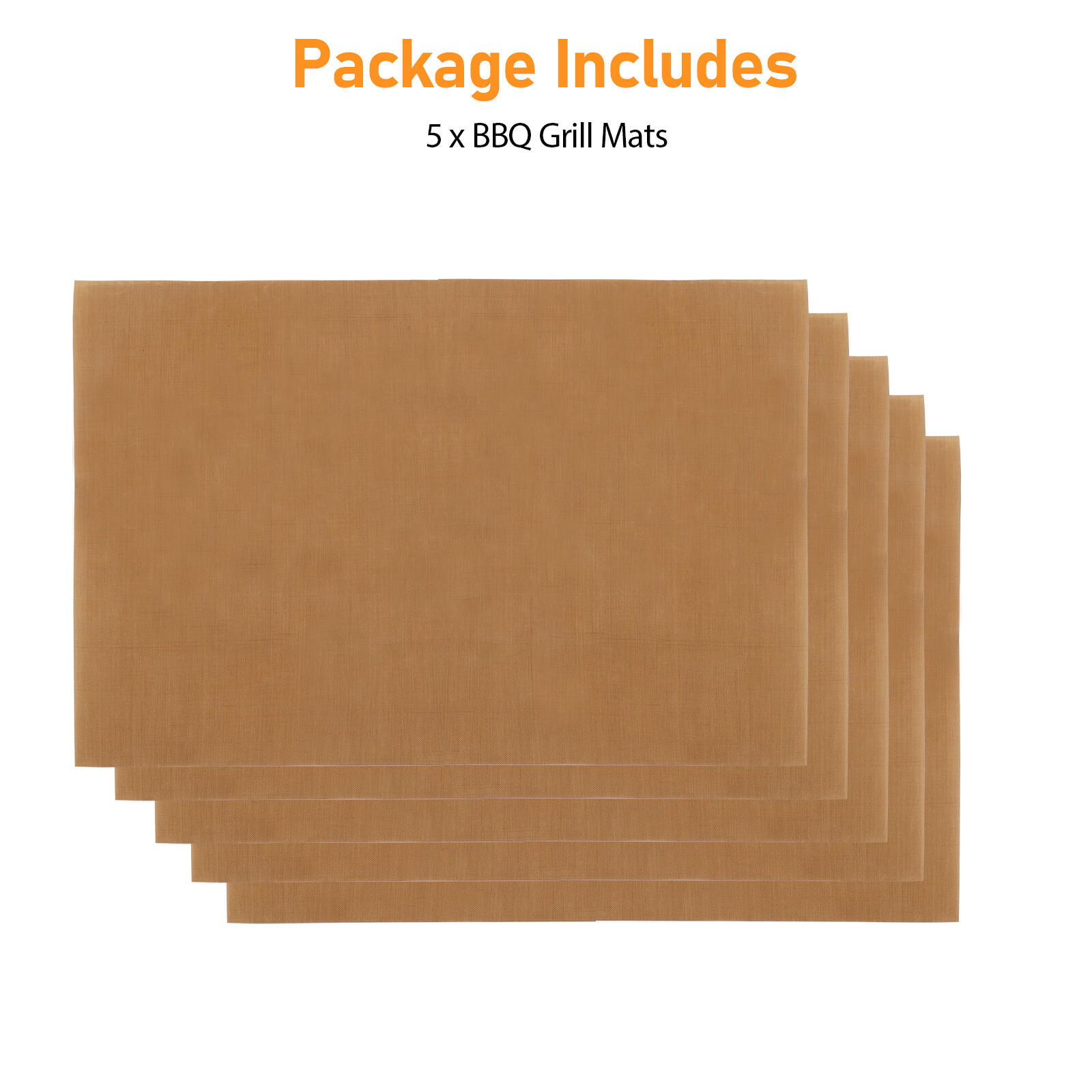 5Pcs BBQ Copper Grill Mats Outdoor Barbecue Cooking Baking Non Stick Reusable