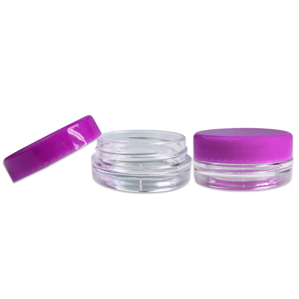 1000 Pieces 3 Gram/3ML Purple Plastic Makeup Cosmetic Sample Jar Containers
