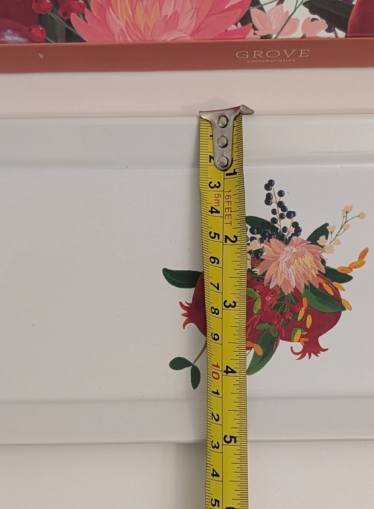 Grove Collaborative Tray Pomegranate Rectangular Stoneware Side Tray 10 X 5