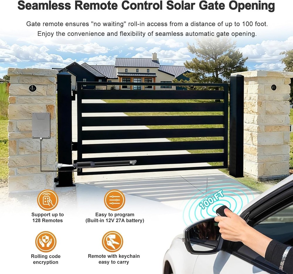 Opener Systems C01 L Smart Automatic Gate Opener Kit App Compatible Single Swing