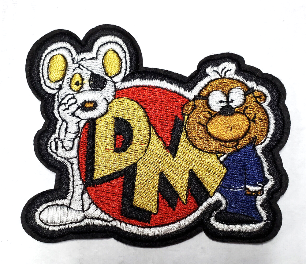 Danger Mouse Logo- Animation 4" Embroidered Patch- USA Mailed