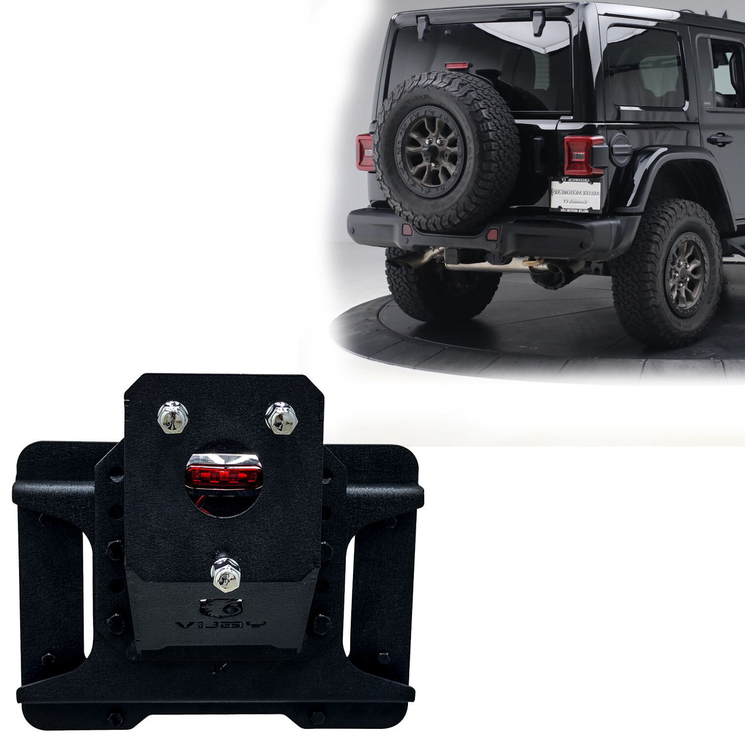 Vijay For 2007-2017 Wrangler JK/JKU Spare Tire Carrier Adjustable Tire Lift