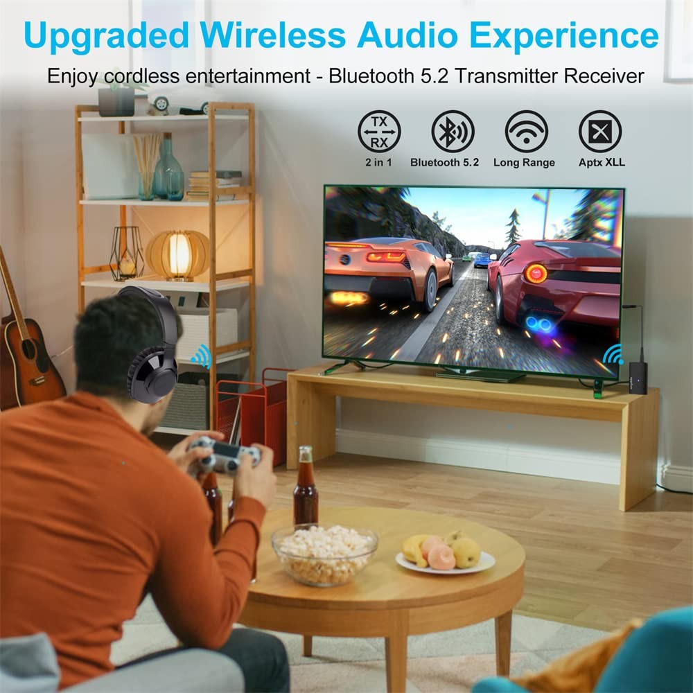 Bluetooth 5.2 Transmitter Receiver, Noise Cancelling 3.5mm AUX Bluetooth Car ...