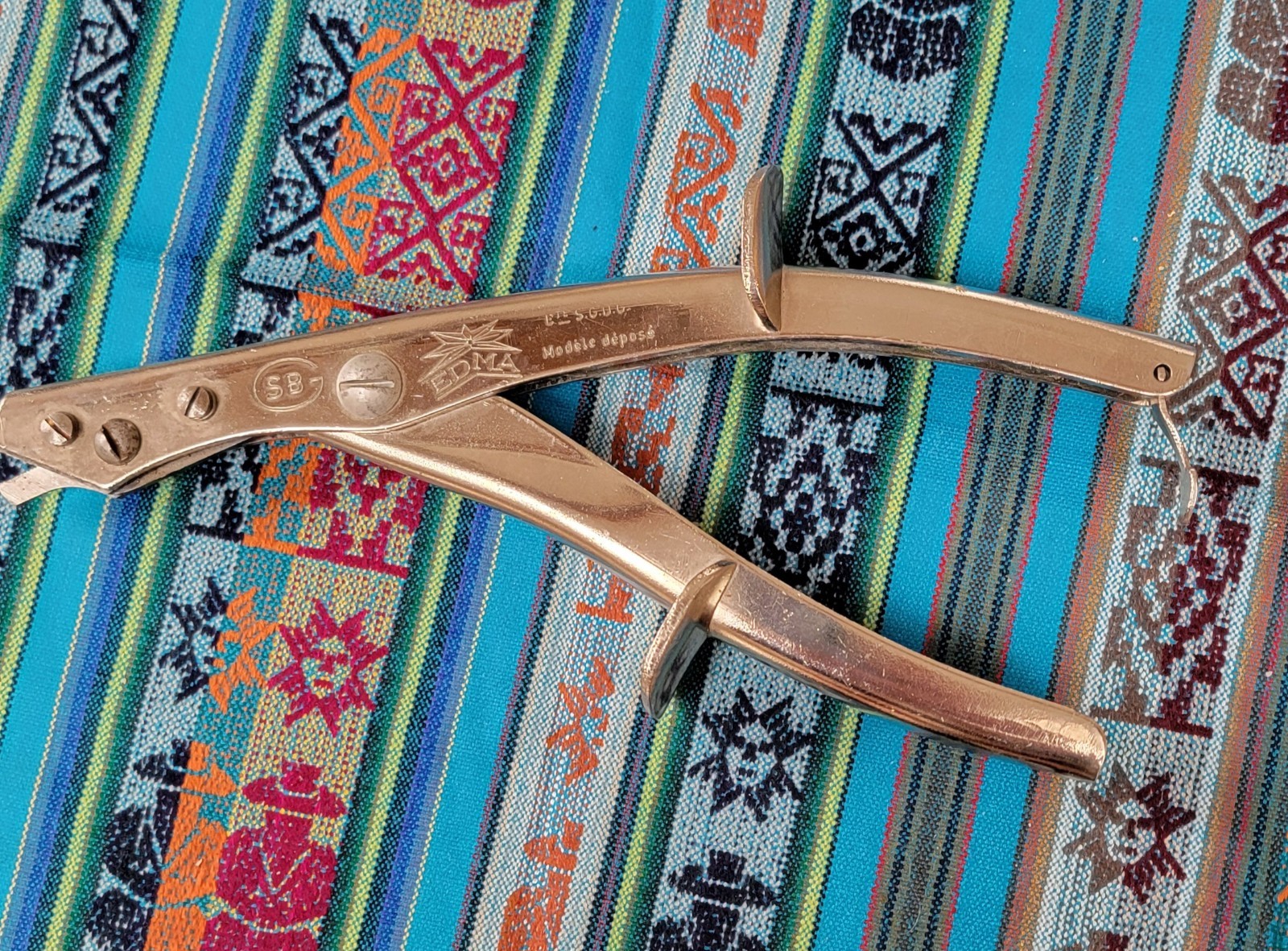 Vintage TIN Snips NIBBLER SHEARS SNIPS SBG EDMA - France 🔥