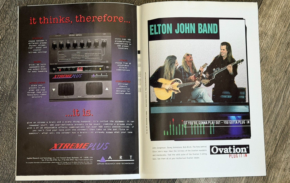 Kiss ACE FREHLEY Magazine Cover Only UNUSED Guitar World May 1997 Vintage Kiss