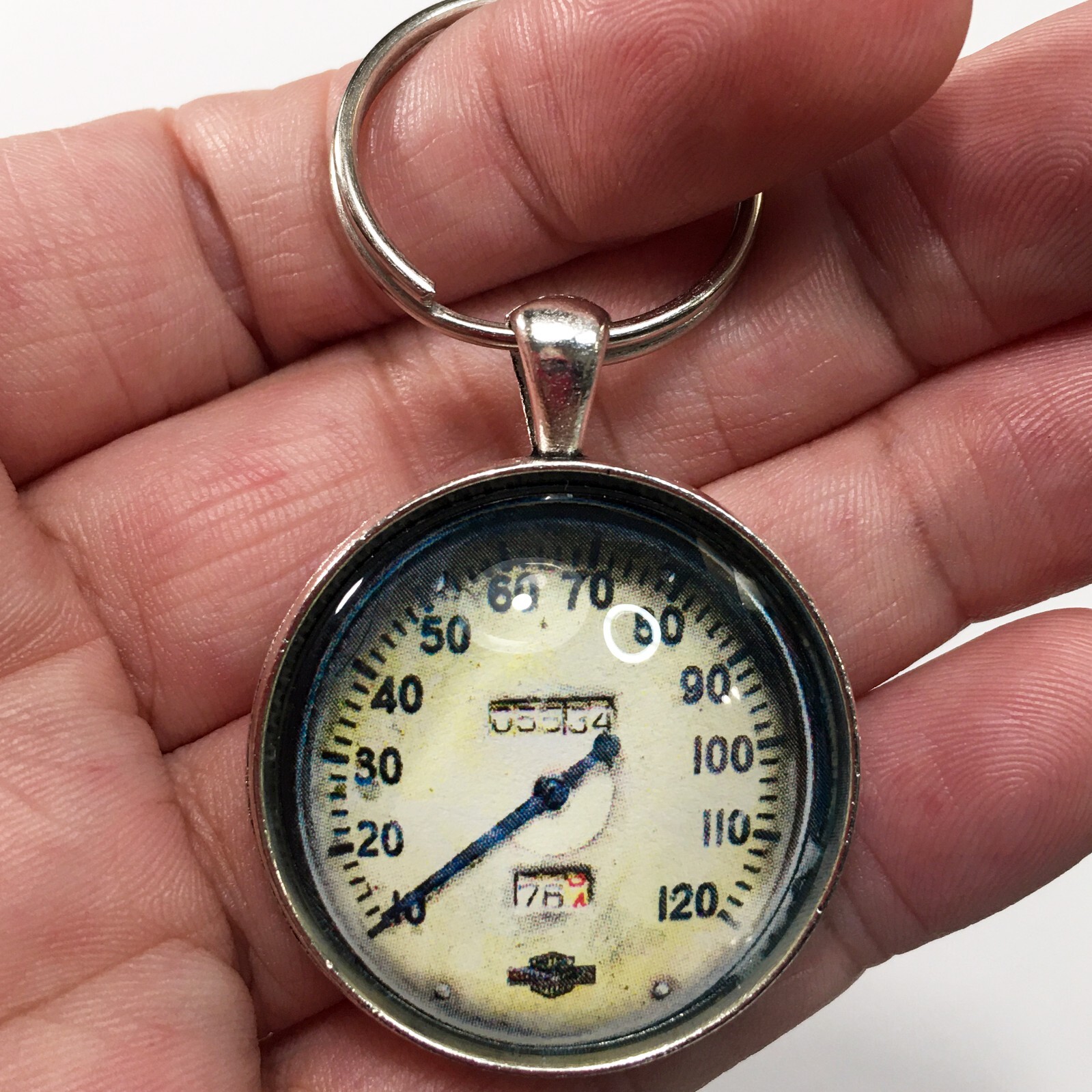 Harley Davidson Knucklehead Classic MPH Speedometer Keychain 1939 style