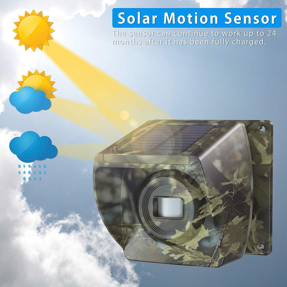 Solar Driveway Alarms Wireless Motion Sensor System 1800ft Long Range Waterproof