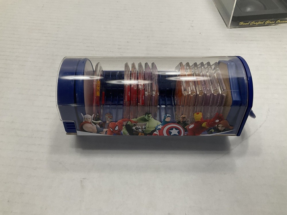 Disney Infinity Marvel Super Heroes Disc Holder Plus 12 Disc”s Read