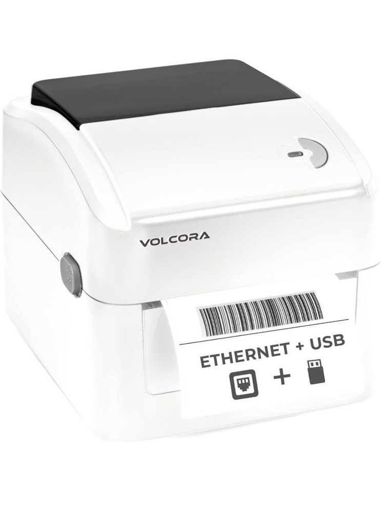 Volcora Thermal Label Printer with Ethernet + USB Connectivity