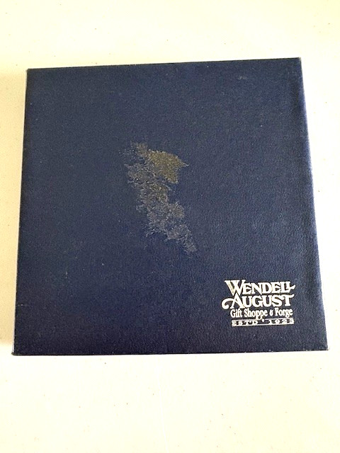 Wendell August Forge Solid Bronze 4 3/8" Coaster with Stand & Box, Praying Hands