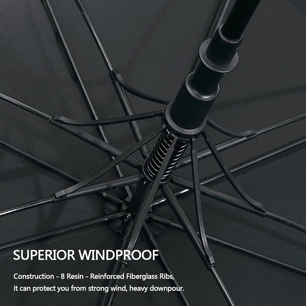 Elegant Automatic Open Golf Umbrella - 62-Inch Windproof & Waterproof
