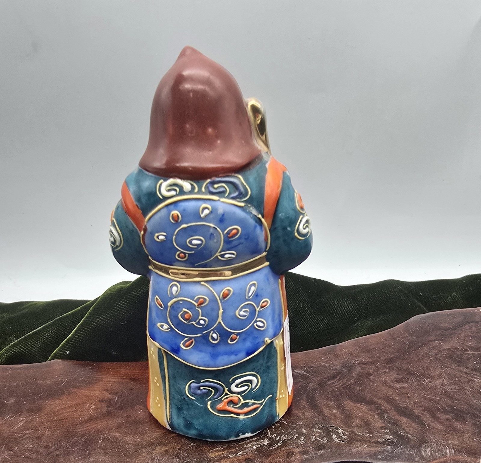 Japanese Kutani Porcelain 3.5” Bishamon God of Warriors Asian Figurine Moriage