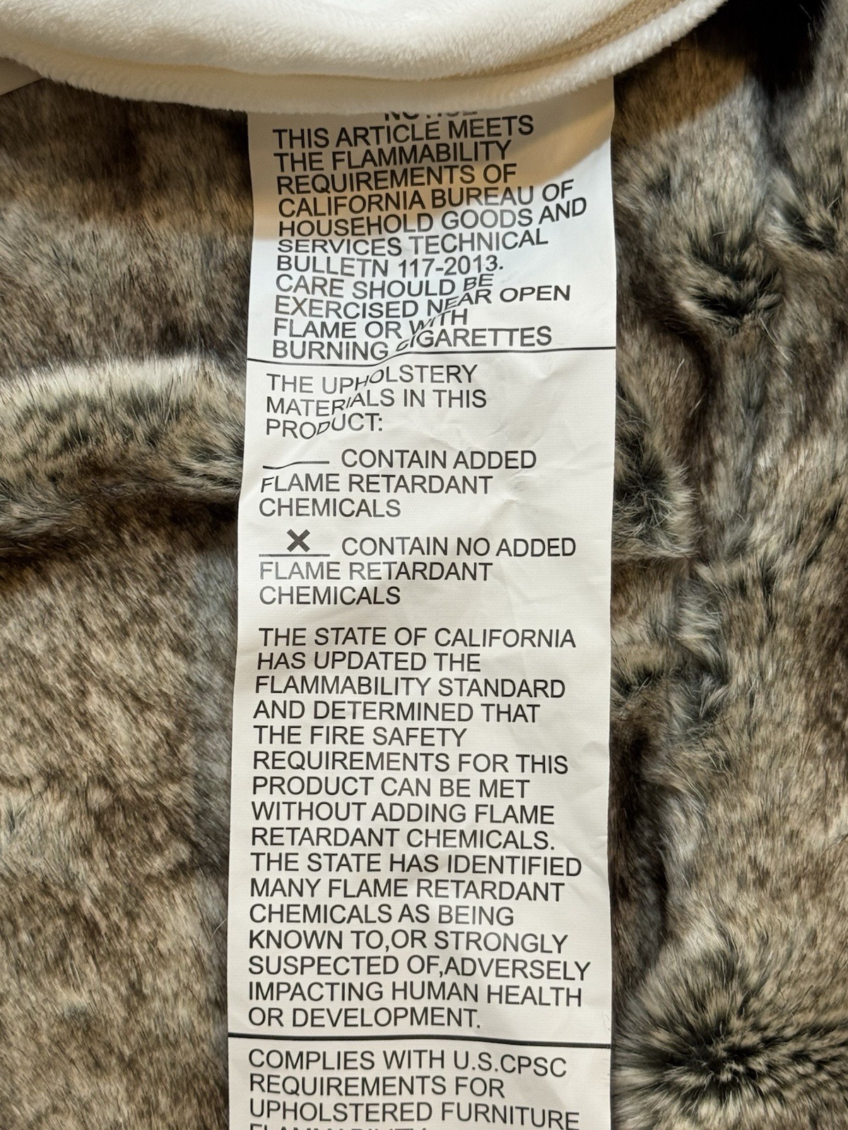 Pottery Barn Teen Otter Critter Faux Fur Beanbag SlipCover 3D Large NWT