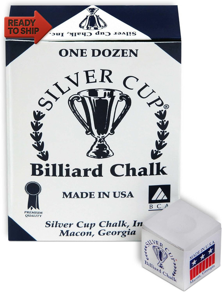 Silver Cup Chalk, White, 12-Piece Box