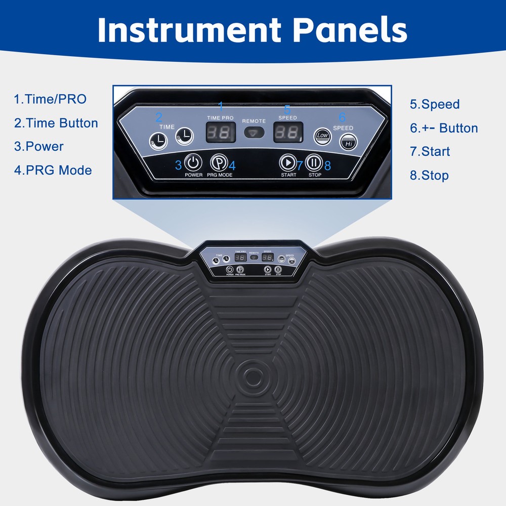 Slim Power Vibration Plate Exercise Machine Vibro Shaper 3 Program W/ Bluetooth