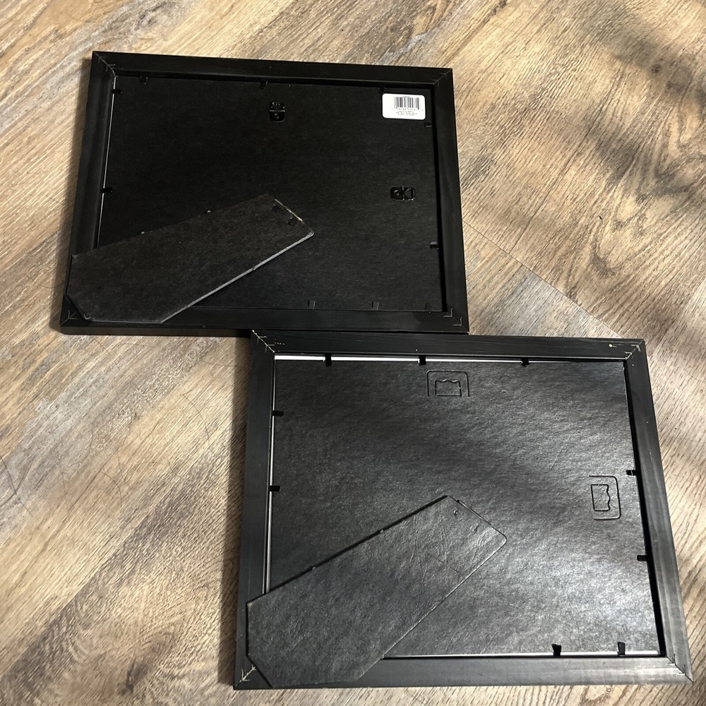 2-Pk DAX Document Frames Solid Wood Desktop/Wall Mount N15832 Black 8 1/2x11"