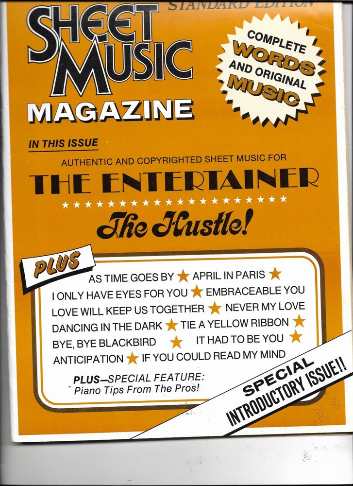 SHEEET MUSIC MAGAZINE------1978