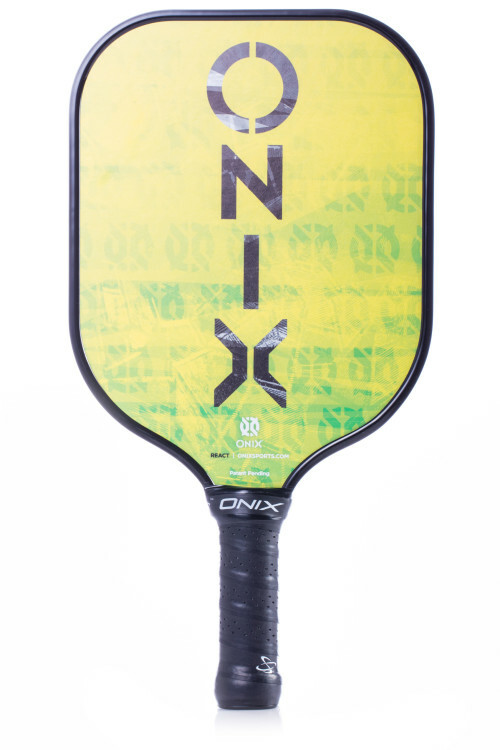 Onix React Graphite Pickleball Paddle Lucy Kovalova Matt Wright   Green Yellow