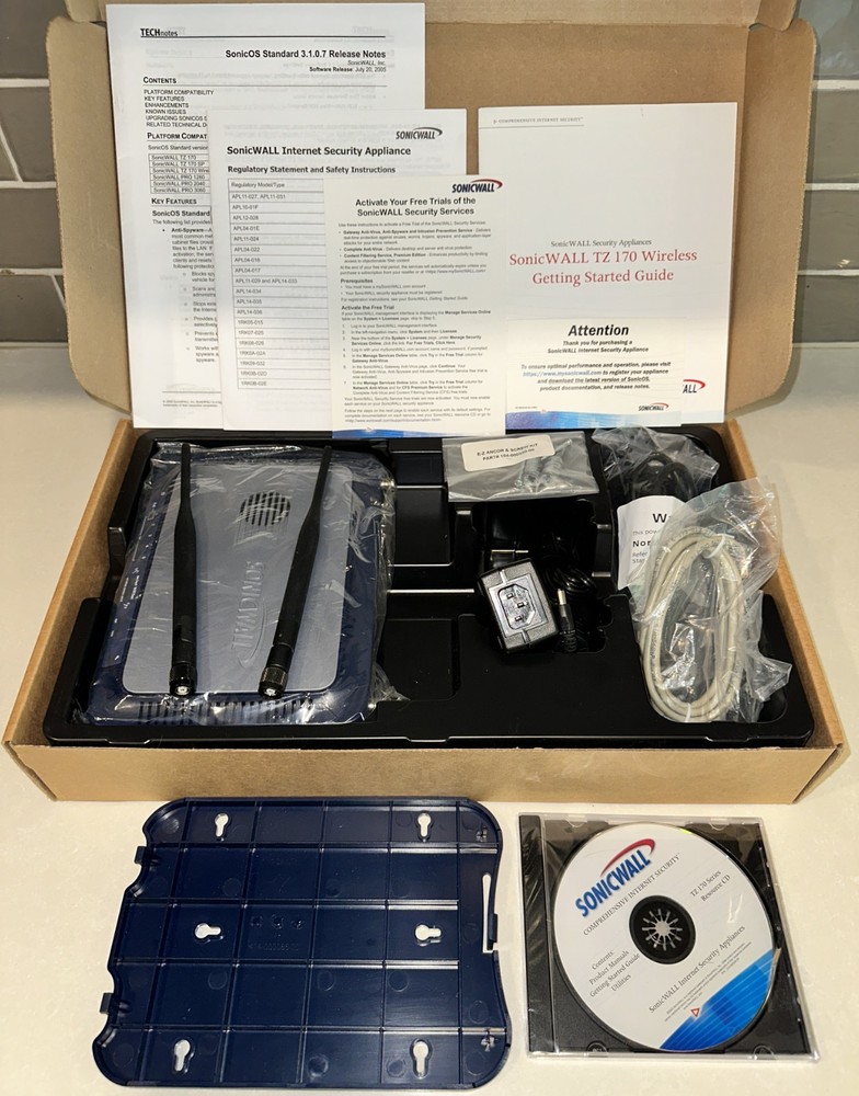 SonicWall TZ 170 Wireless 25 Node APL14-034 Network Security Firewall Appliance