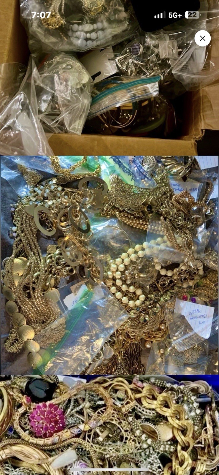 ⚜️ 2 LB Tangled Jewelry Treasure Lot ⚜️ Gold & Silver Tone Chains | Unsearched