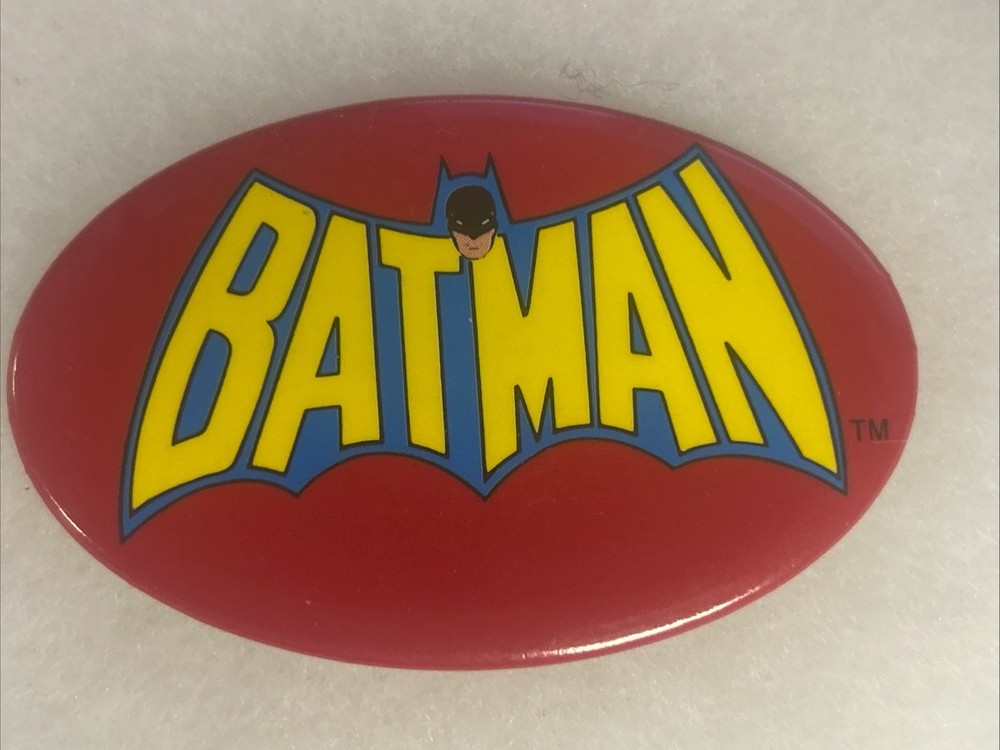 Batman Red Oval 2.75" x 1.75" Pinback Button