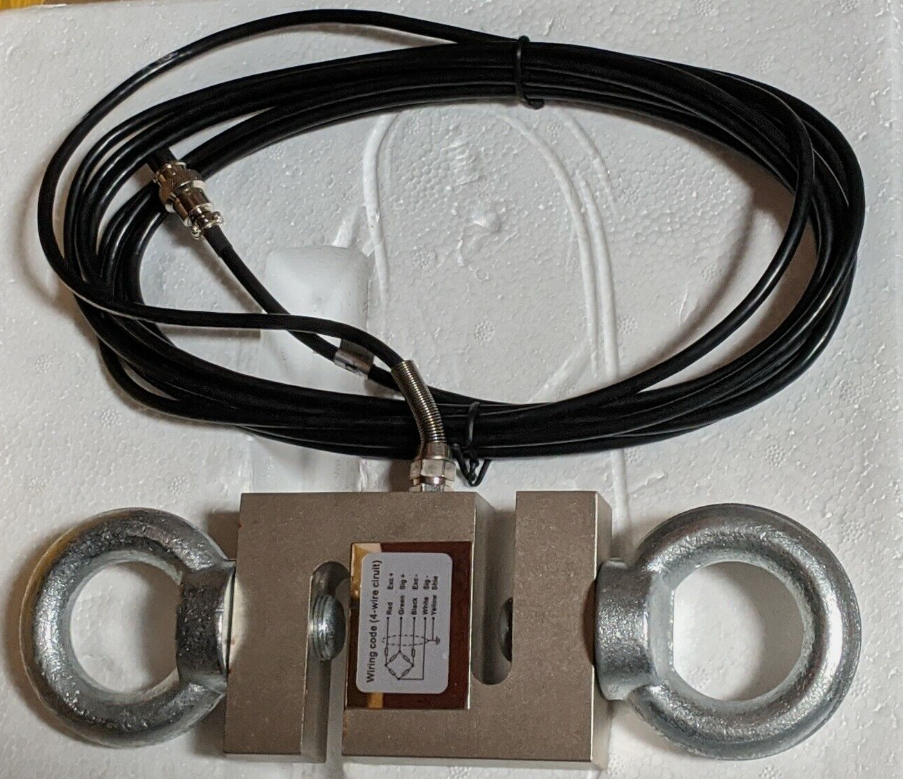 2000 LB CALIBRATED S-TYPE LOAD CELL INDICATOR CRANE SCALE TENSION/ COMPRESSION