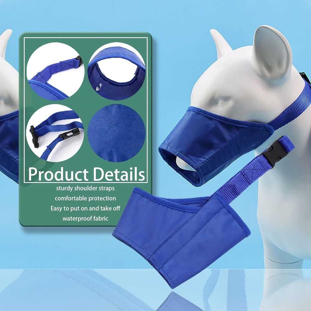 Dog Soft Anti-Biting Barking Chewing Breathable Waterproof Adjustable Small