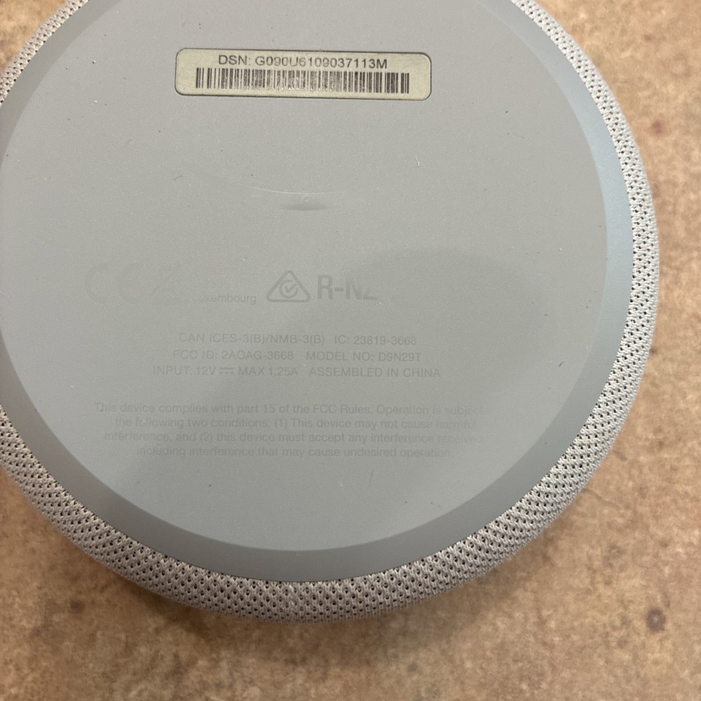 Amazon Echo Dot 3rd Generation Smart Speaker Sandstone D9N29T No Cord