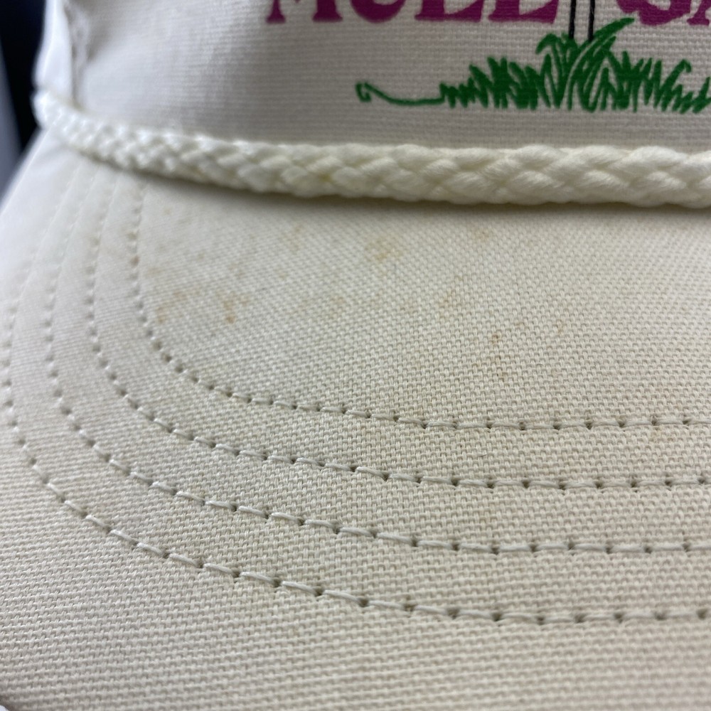 MULLIGANS PRO TEAM WESTFIELD WHITE EMBROIDERED GOLF HAT / CAP STRAPBACK ROPE