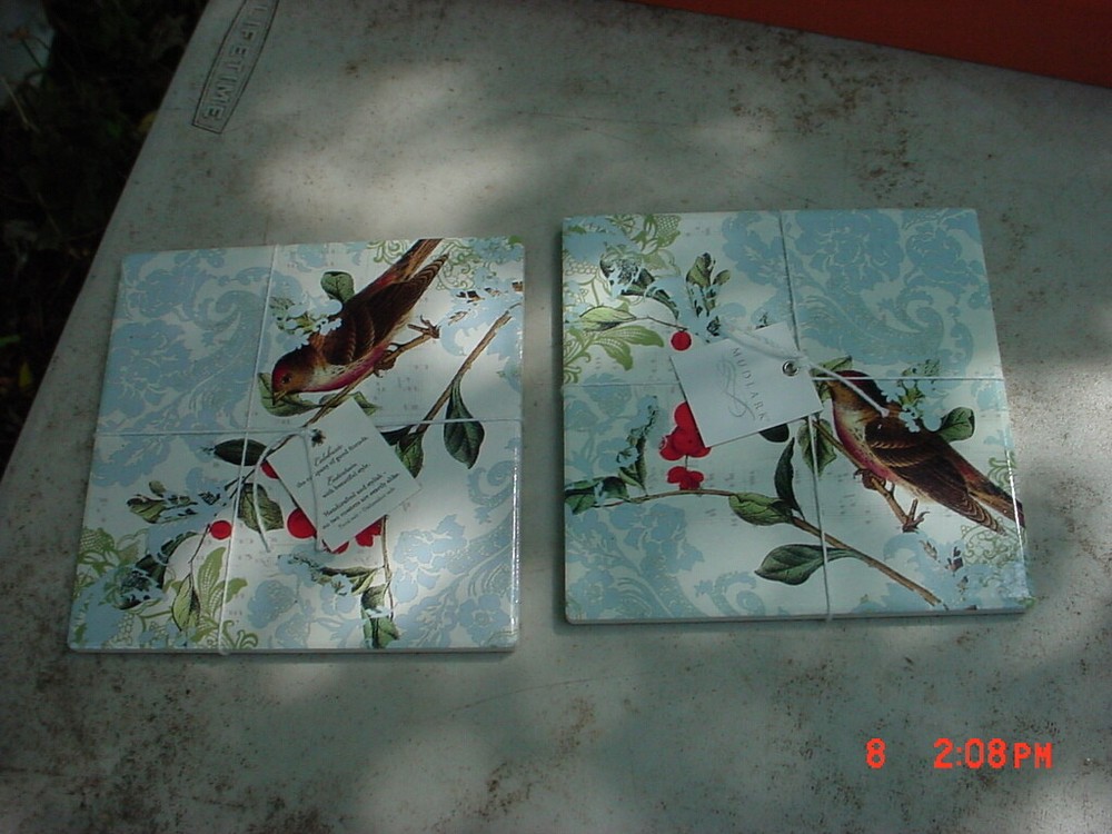 Z Mudlark TILE TRIVET Pair