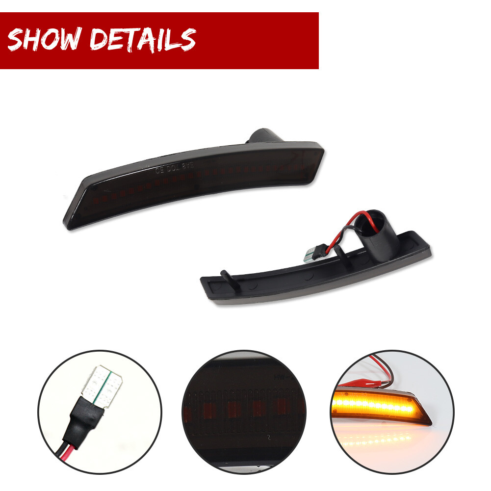 4x For Mini Cooper R55 R56 R57 R58 R59 R60 R61 Front Rear LED Side Marker Lights