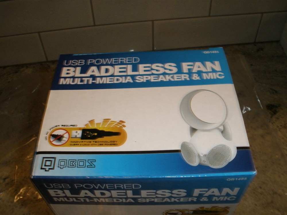 USB POWERED BLADELESS FAN MULTI MEDIA SPEAKER & MIC WORKS