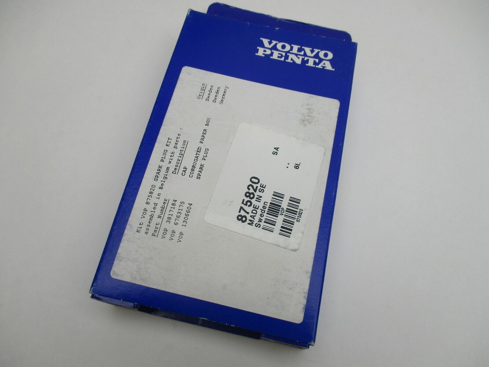 875820 Volvo Penta Marine Engine Spark Plug Kit 4PC