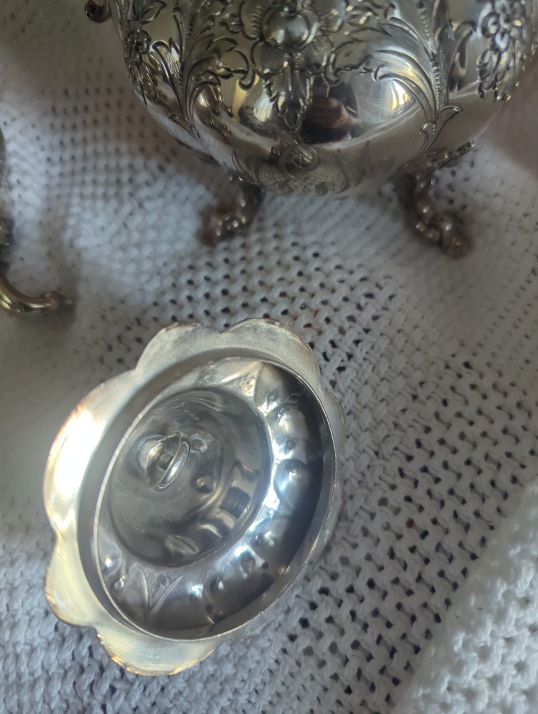 Vintage Reed and Barton Winthrop Tea Set Silver Plate 3-Piece Teapot Cream