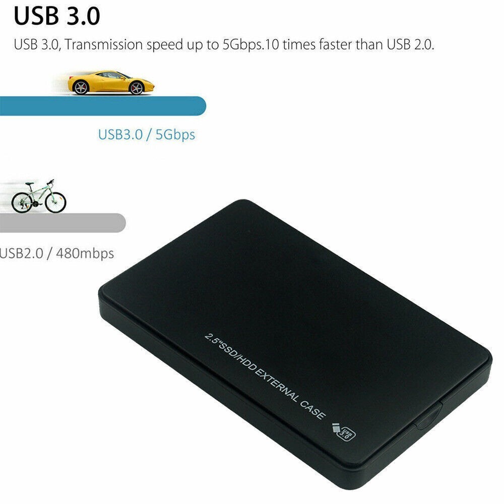 USB 3.0 SATA SSD External Hard Drive Portable Desktop Mobile Hard Disk Case