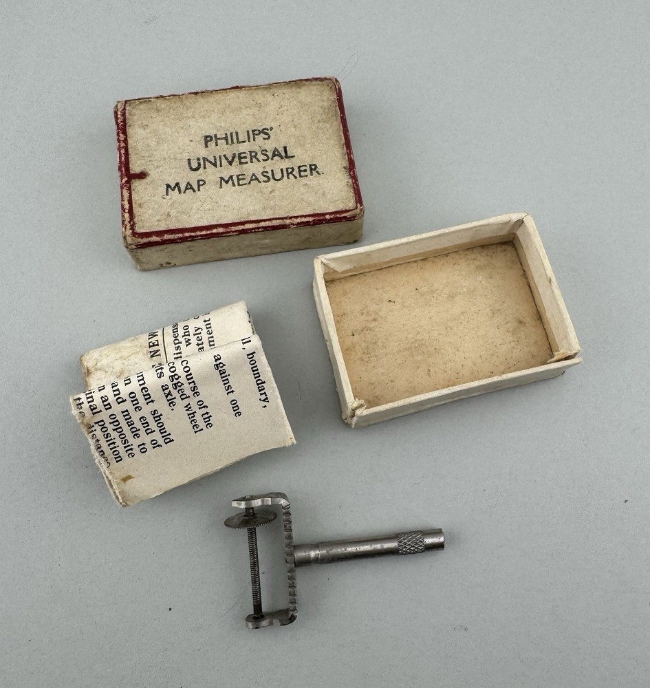 Vintage Philips Universal Map Measurer, Original Box & Instructions