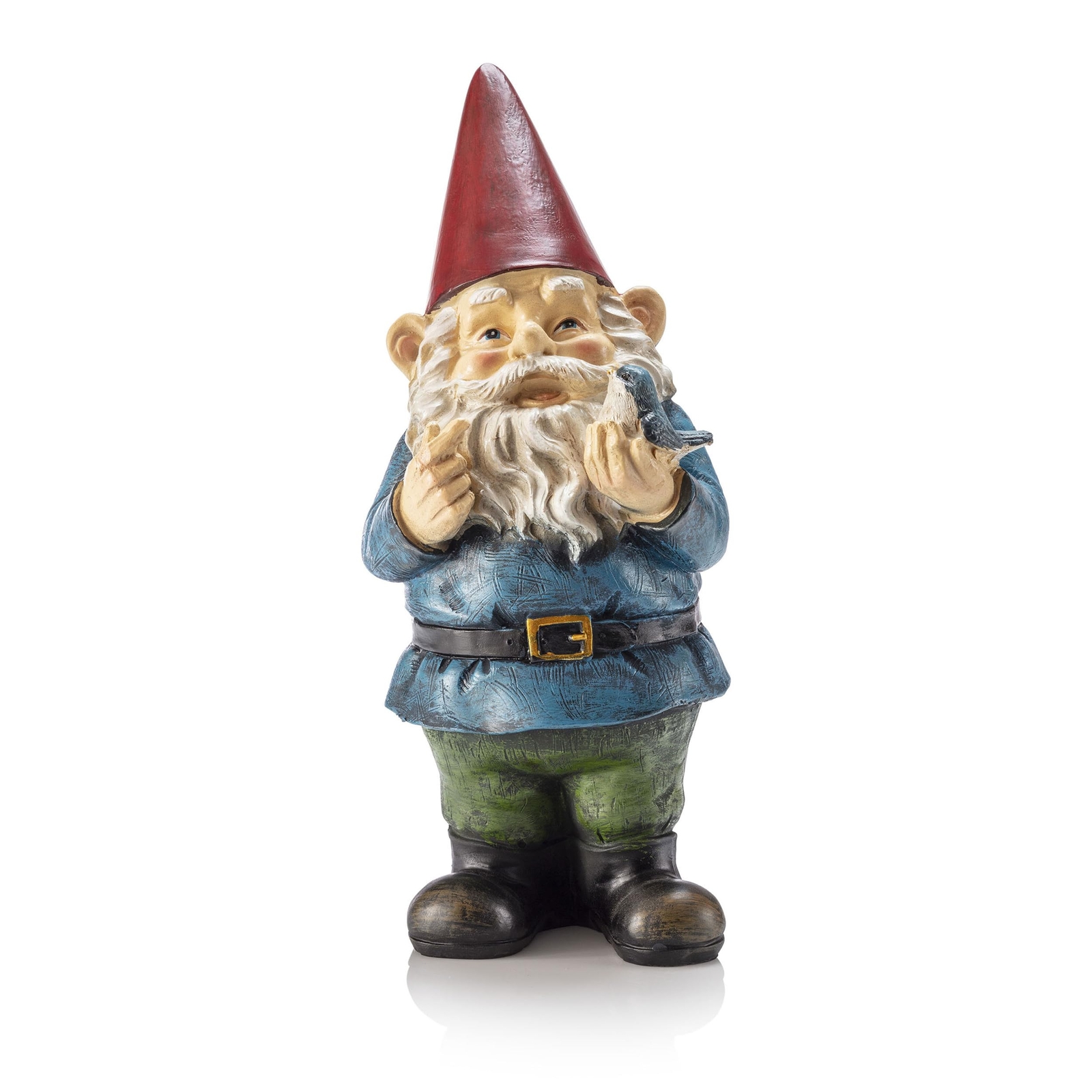 Alpine 12-Inch Outdoor Garden Gnome Statue Multicolor