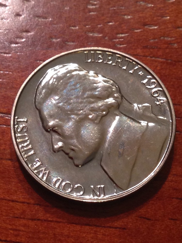 1964 5C (Gem Proof) Jefferson Nickel, From Mint Proof Sets