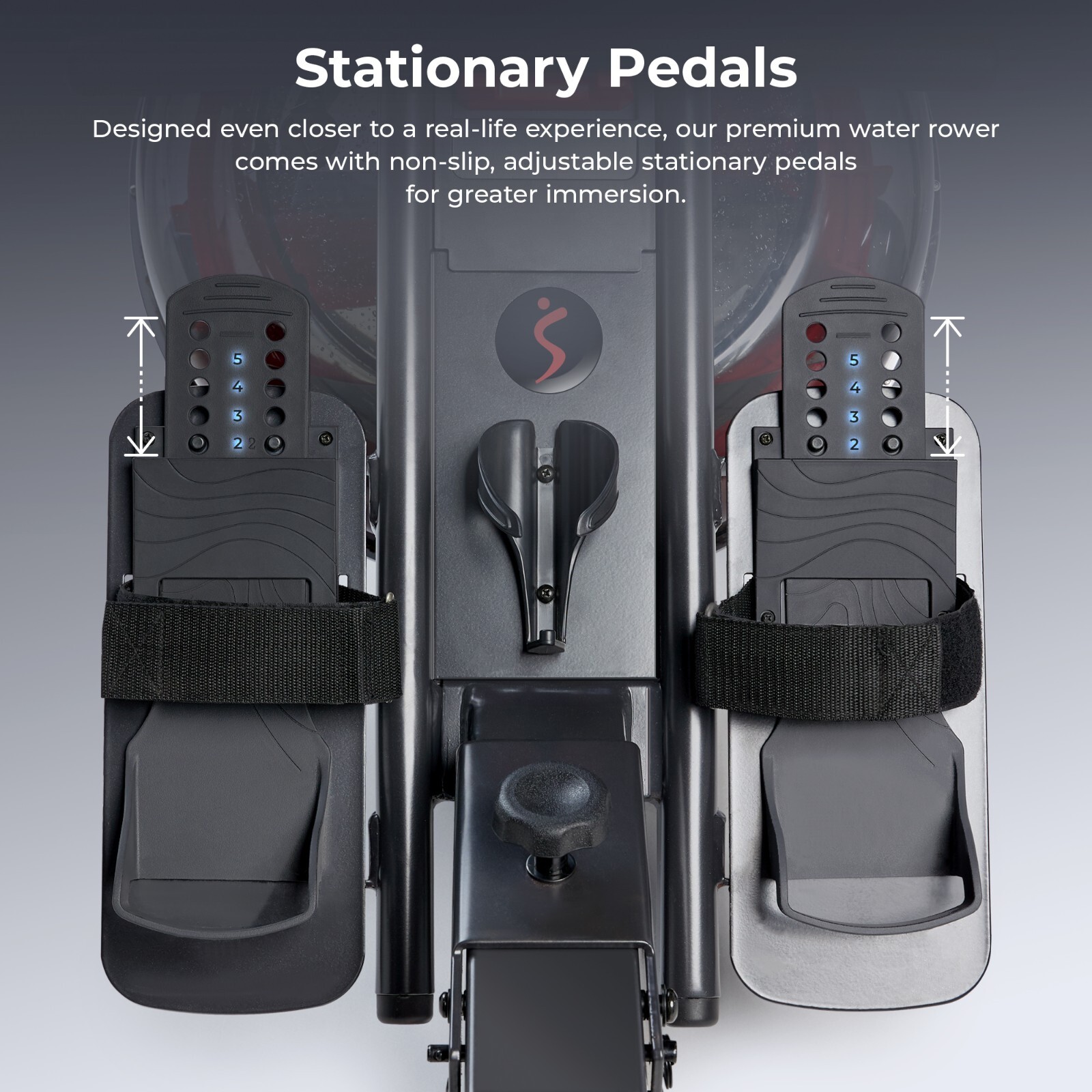 Smart Phantom Hydro Water Rowing Machine Foldable Home Cardio Workout Dual Rail