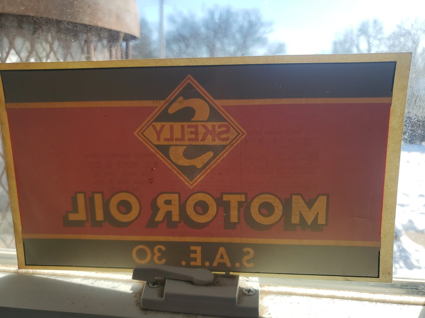 Vintage Waterslide Skelly  Motor Oil SAE 30 Decal Original