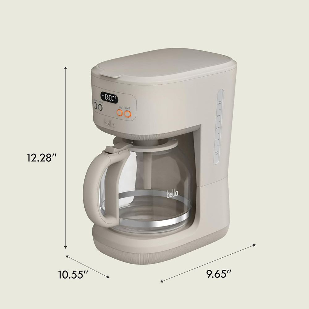 12 Cup Programmable Coffee Marker, Reusable Dishwasher Safe Accessories
