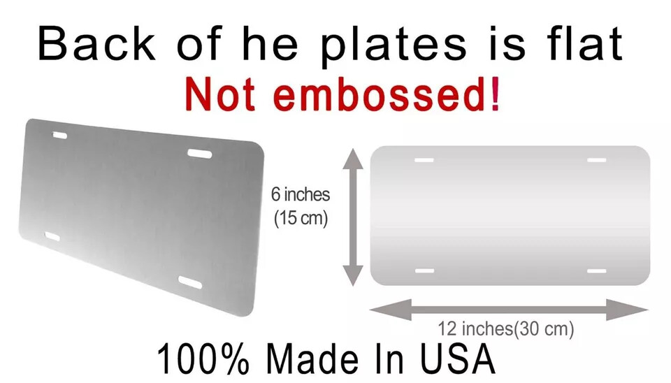 USA State Custom Aluminum Novelty Car License Plate Sign