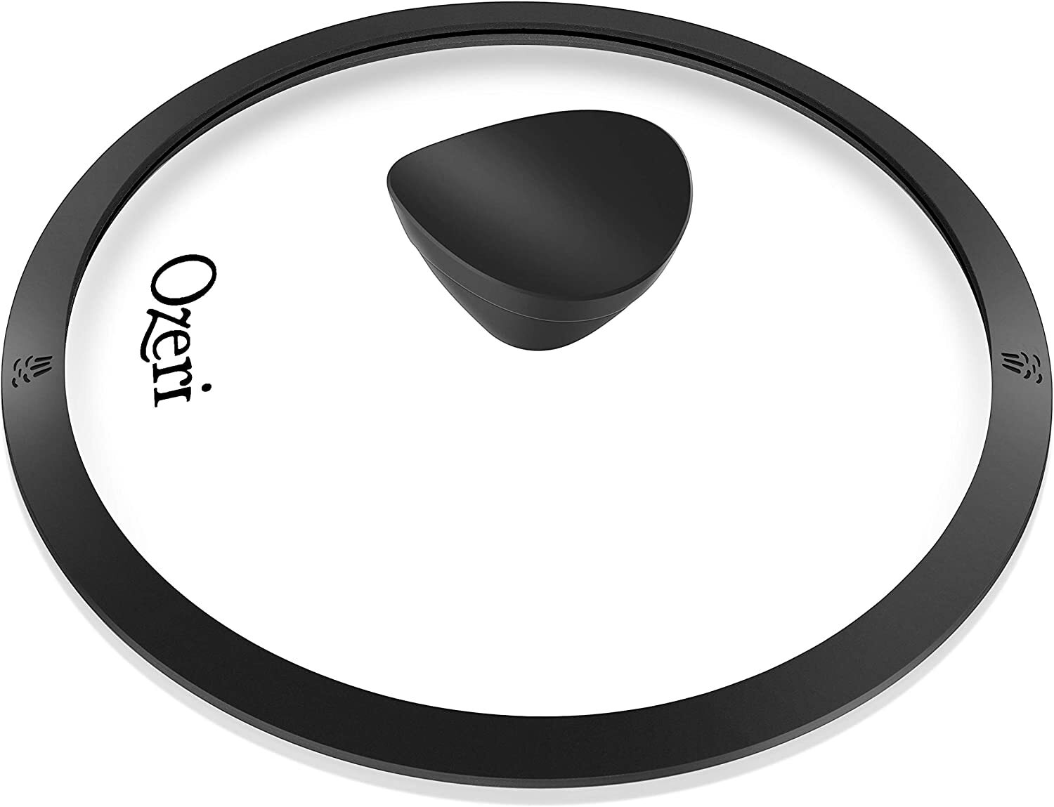 Ozeri Tempered Glass Earth Fry Pan Lid [8 in, 10 in, 12 in] with Black Silicone