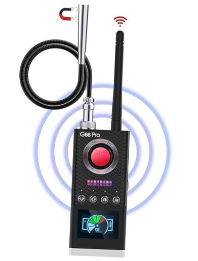 G66 Pro Hidden Camera Detector with AI Auto Scan, Magnetic GPS Tracker, Medium